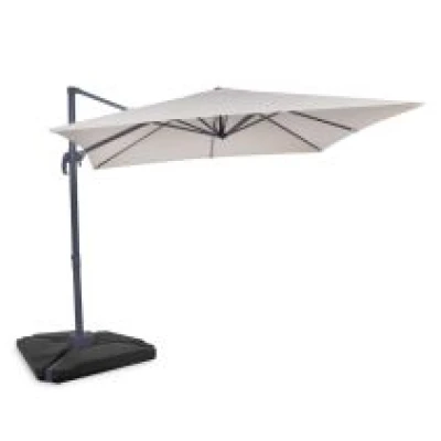 Cantilever parasol Pisogne 300x300cm – Premium parasol - Beige | Incl. fillable parasol tiles