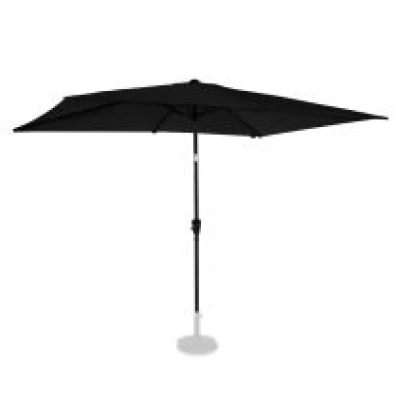 Parasol Rapallo 200x300cm - Prostokątny parasol uchylny | Antracyt/Czarny
