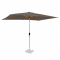 Parasol ogrodowy | Prostokąt 200x300cm – Premium – drewniany wygląd | Brązowoszary