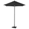 Parasol Torbole - Ø200 cm – Parasol premium – Antracytowy/czarny| W zestawie betonowa podstawa 20 kg.