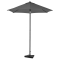 Parasol Torbole - Ø200 cm – Parasol premium – Szary | W zestawie betonowa podstawa 20 kg