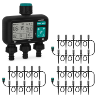 3-Way Water Timer and 3 x Irrigation System | Complete Starter set