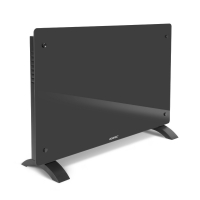 Luksusowy grzejnik elektryczny - konwektor - szklany panel - 2000W - szary | WIFI