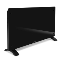 Luxurious electric heater – Convector - Glass panel – 2500W - Black | WIFI