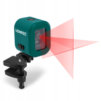 Bateryjny laser krzyżowy 4V Czerwony | Samopoziomujący - zasięg 10 metrów