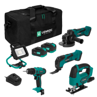 Tool set VPower 20V - 4.0Ah | Incl. 4 machines, 2 batteries and charger 