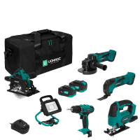 Tool set VPower 20V - 4.0Ah | Incl. 5 machines, 2 batteries and charger 