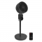 BREEZE Wentylator stojący - cichy - 88cm - czarny | W zestawie pilot zdalnego sterowania