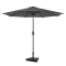 Parasol Recanati Ø300 cm – Parasol premium- szary | W zestawie betonowa podstawa 20 kg