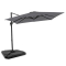 Parasol ze wspornikiem Pisogne 300 x 300cm – Parasol premium Szary| W zestawie napełniane płytki podstawy parasola