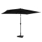 Parasol Ogrodowy Rapallo 200x300cm – Premium - Czarny | Podstawa betonowa 20 kg i pokrowiec