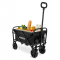 Wózek transportowy kompaktowy – składany – 60 kg – 50 l | Czarny
