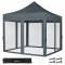 Namiot imprezowy Easy-Up - 3x3 m | W zestawie moskitiery - Szary 