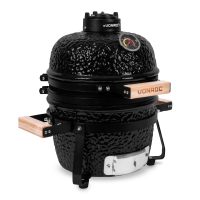 Grill Kamado 13 cali - Ø27cm powierzchnia gotowania | Z podstawą i osłoną przeciwdeszczową