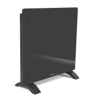 Luksusowy grzejnik elektryczny WiFi - konwektorowy grzejnik dekoracyjny - szklany panel - 1000W - szary | WIFI