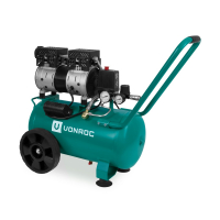 Silent Air Compressor – 57,5dB | 24 Lt - Oil free – 750W - Green