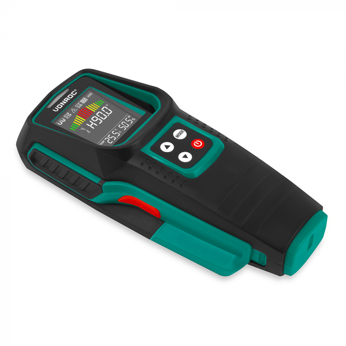 Wykrywacz ścienny – Wielofunkcyjny detektor przewodów, rur, metalu i kołków | Kolorowy wyświetlacz LCD main product photo