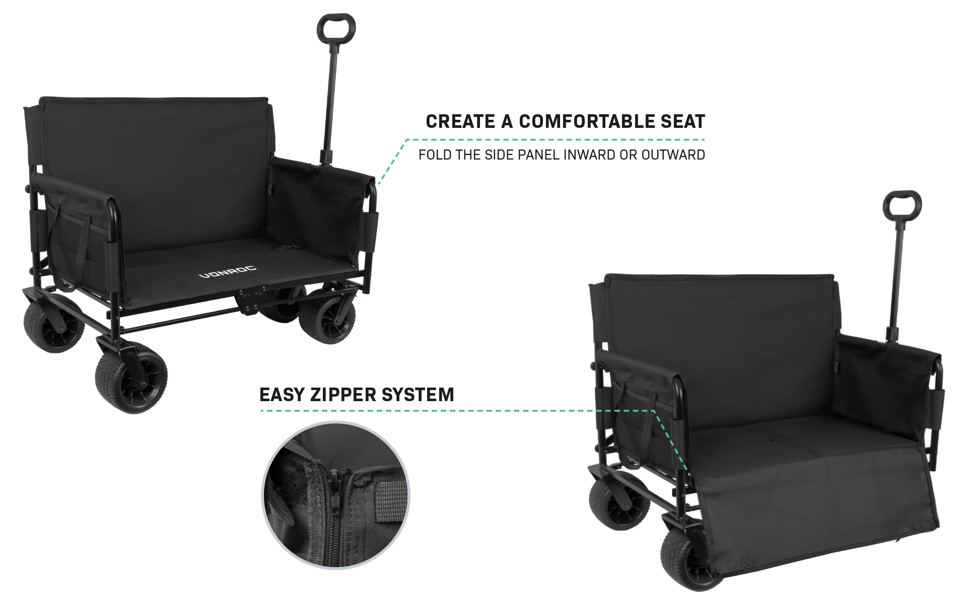 VONROC Wózek z siedziskiem